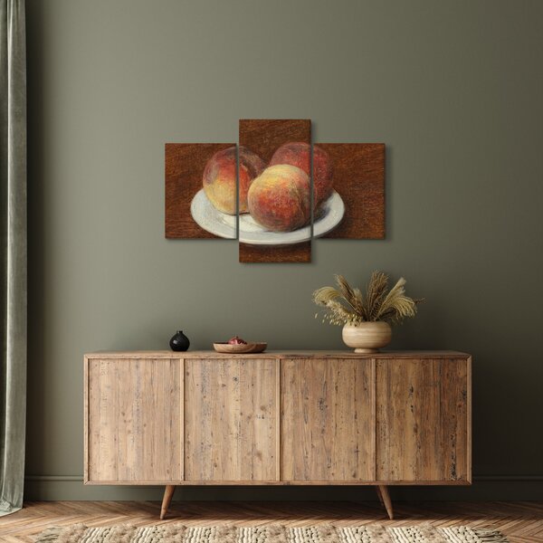 Slika - Henri Fantin-Latour, Three Peaches on a Plate, reprodukcije (90x60 cm)