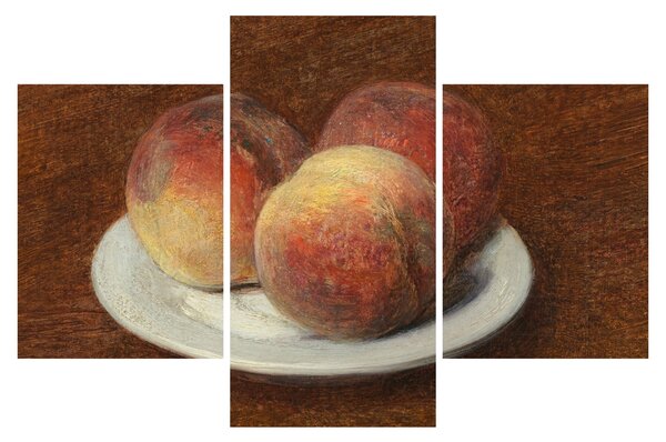 Slika - Henri Fantin-Latour, Three Peaches on a Plate, reprodukcije (90x60 cm)