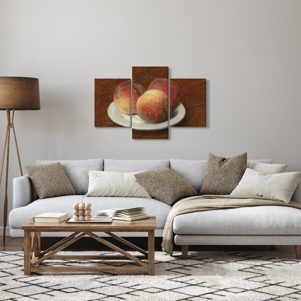 Slika - Henri Fantin-Latour, Three Peaches on a Plate, reprodukcije (90x60 cm)