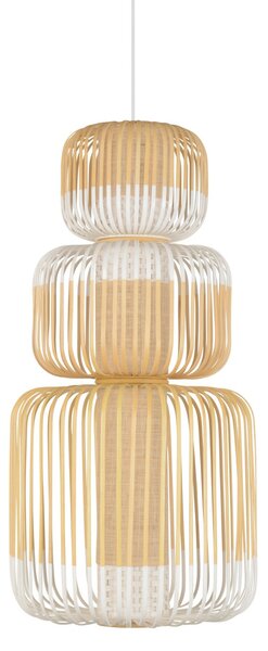 Viseće Svjetiljka Forestier, Bamboo, prigušiv, Bijela, Dnevna soba, Bambus, Dizajn