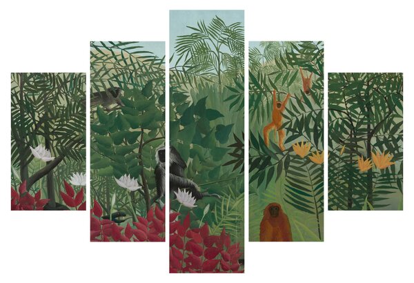 Slika - Henri Rousseau, Tropical Forest with Monkeys, reprodukcije (150x105 cm)