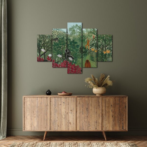 Slika - Henri Rousseau, Tropical Forest with Monkeys, reprodukcije (150x105 cm)