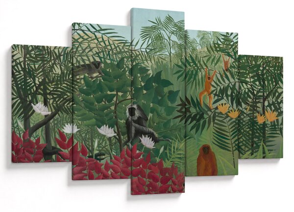 Slika - Henri Rousseau, Tropical Forest with Monkeys, reprodukcije (150x105 cm)