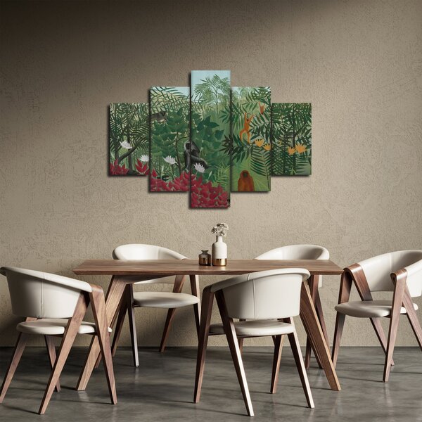 Slika - Henri Rousseau, Tropical Forest with Monkeys, reprodukcije (150x105 cm)