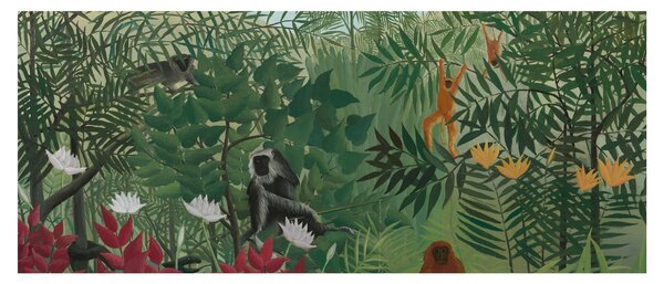 Slika - Henri Rousseau, Tropical Forest with Monkeys, reprodukcije (120x50 cm)
