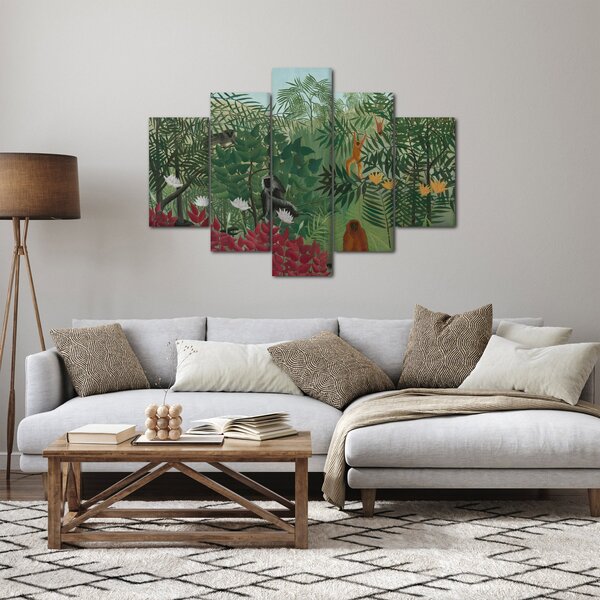 Slika - Henri Rousseau, Tropical Forest with Monkeys, reprodukcije (150x105 cm)