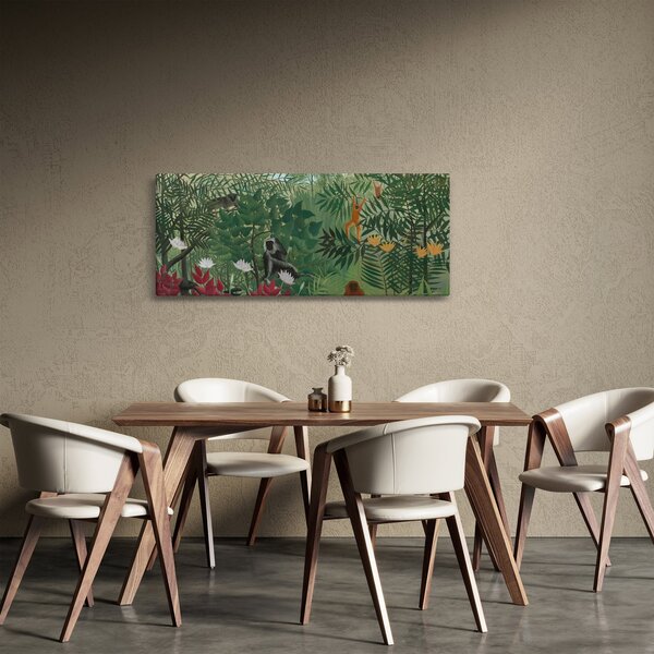 Slika - Henri Rousseau, Tropical Forest with Monkeys, reprodukcije (120x50 cm)