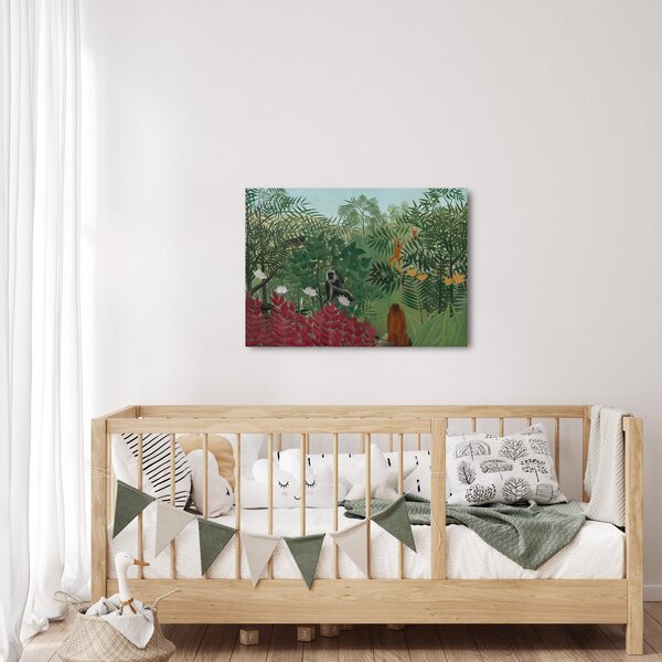 Slika - Henri Rousseau, Tropical Forest with Monkeys, reprodukcije (70x50 cm)