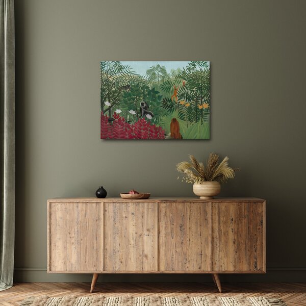 Slika - Henri Rousseau, Tropical Forest with Monkeys, reprodukcije (70x50 cm)
