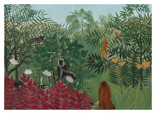 Slika - Henri Rousseau, Tropical Forest with Monkeys, reprodukcije (70x50 cm)