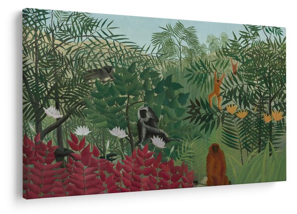 Slika - Henri Rousseau, Tropical Forest with Monkeys, reprodukcije (90x60 cm)