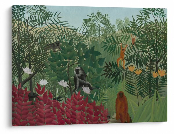 Slika - Henri Rousseau, Tropical Forest with Monkeys, reprodukcije (70x50 cm)