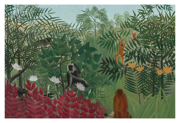 Slika - Henri Rousseau, Tropical Forest with Monkeys, reprodukcije (90x60 cm)