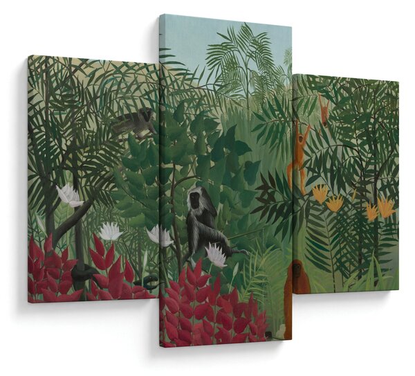 Slika - Henri Rousseau, Tropical Forest with Monkeys, reprodukcije (90x60 cm)
