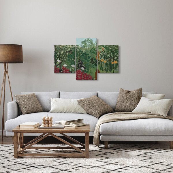 Slika - Henri Rousseau, Tropical Forest with Monkeys, reprodukcije (90x60 cm)