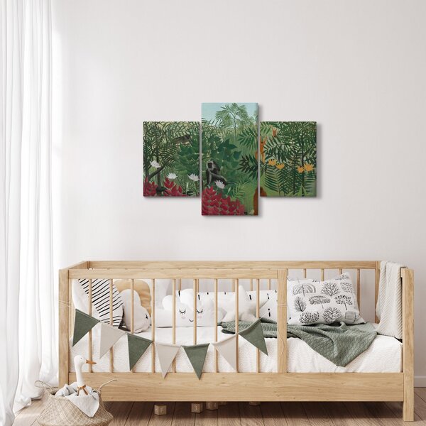 Slika - Henri Rousseau, Tropical Forest with Monkeys, reprodukcije (90x60 cm)