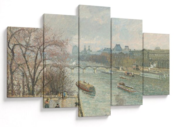 Slika - Camille Pissarro, The Louvre, Afternoon, Rainy Weather, reprodukcije (150x105 cm)