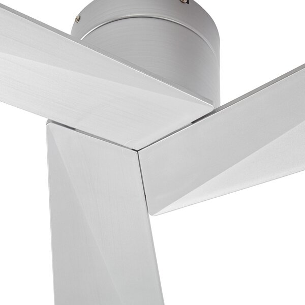 Stropni ventilator Ventoro, srebrni, metal, Ø 132 cm - Lucande Lucande, Ventoro, Metalik, Dnevna soba, Metal, Moderan