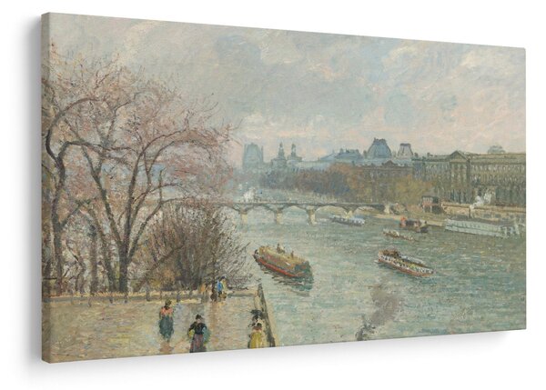 Slika - Camille Pissarro, The Louvre, Afternoon, Rainy Weather, reprodukcije (90x60 cm)