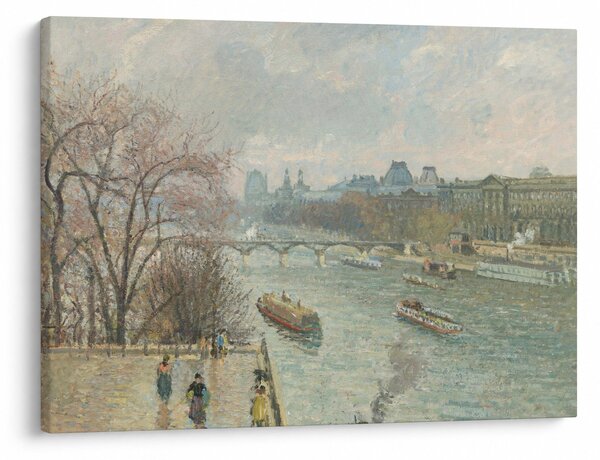 Slika - Camille Pissarro, The Louvre, Afternoon, Rainy Weather, reprodukcije (70x50 cm)