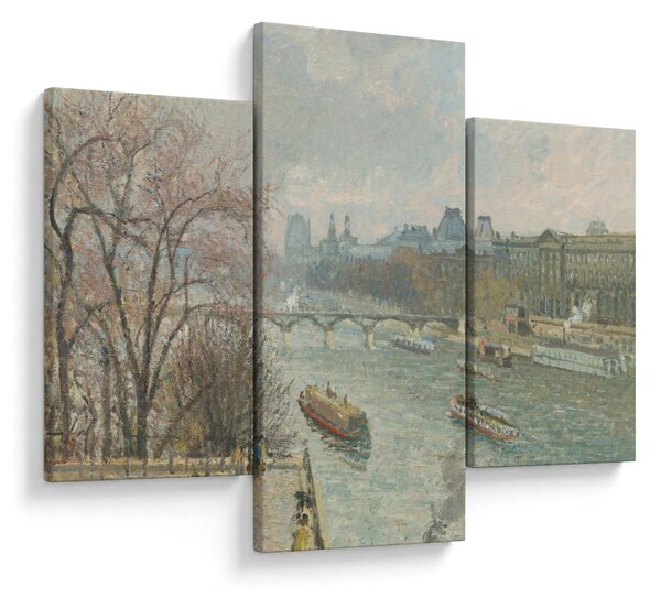 Slika - Camille Pissarro, The Louvre, Afternoon, Rainy Weather, reprodukcije (90x60 cm)