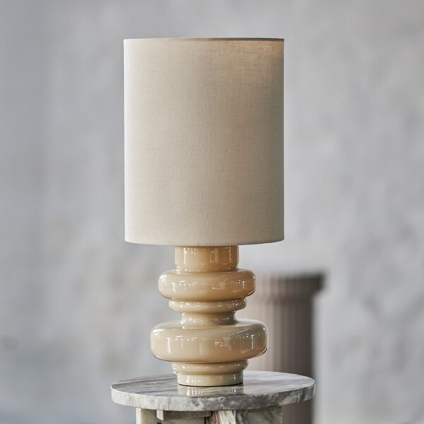 Stolne Lampa Bloomingville, Fabiola, Bež, Spavaća soba, Staklo, Skandinavski