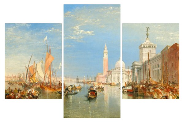 Slika - Joseph Mallord William Turner, Venice the Dogana and San Giorgio Maggiore, reprodukcije (90x60 cm)