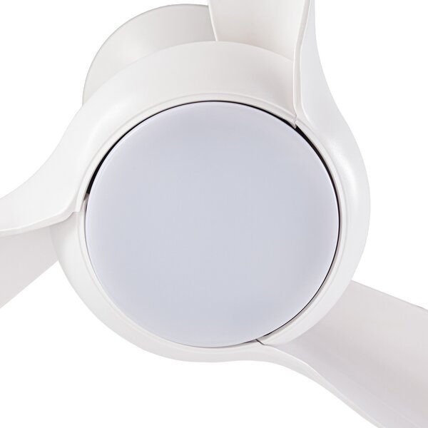 LED stropni ventilator Briya, CCT, prigušiv, Ø 116 cm, bijeli - Lindby Lindby, Briya, prigušiv, Bijela, Dnevna soba, Plastika, Moderan