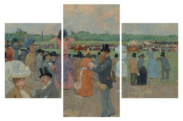 Slika - Jean-Louis Forain, The Races at Longchamp, reprodukcije (90x60 cm)