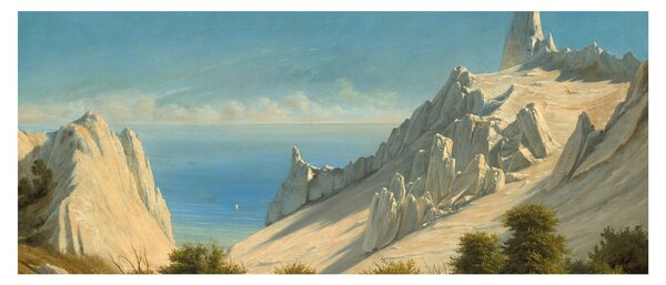 Slika - Georg Emil Libert, View of Sommerspiret, the Cliffs of Møn, reprodukcije (120x50 cm)