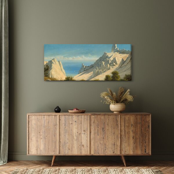 Slika - Georg Emil Libert, View of Sommerspiret, the Cliffs of Møn, reprodukcije (120x50 cm)