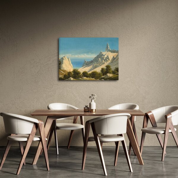 Slika - Georg Emil Libert, View of Sommerspiret, the Cliffs of Møn, reprodukcije (70x50 cm)
