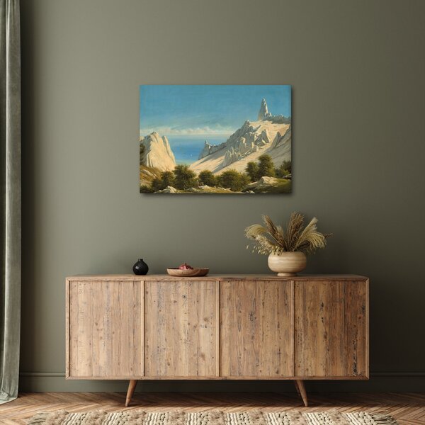 Slika - Georg Emil Libert, View of Sommerspiret, the Cliffs of Møn, reprodukcije (70x50 cm)