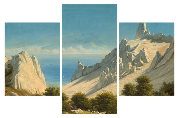 Slika - Georg Emil Libert, View of Sommerspiret, the Cliffs of Møn, reprodukcije (90x60 cm)