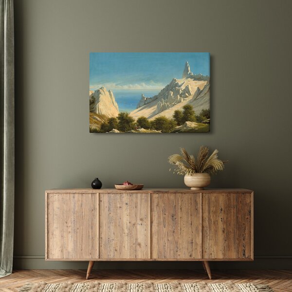 Slika - Georg Emil Libert, View of Sommerspiret, the Cliffs of Møn, reprodukcije (90x60 cm)