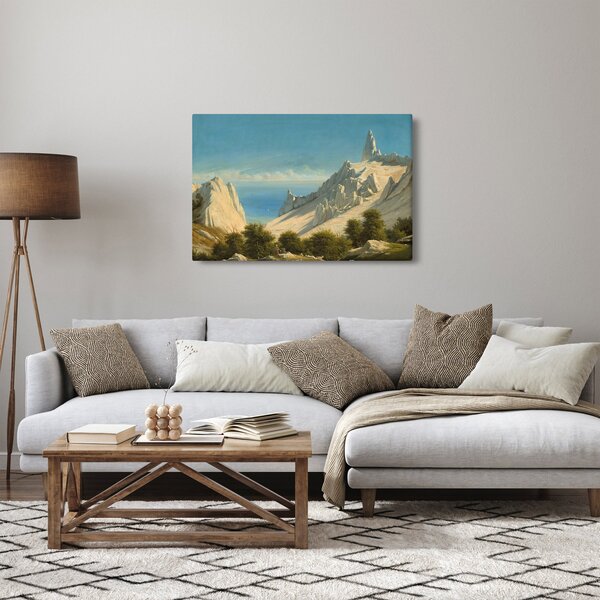 Slika - Georg Emil Libert, View of Sommerspiret, the Cliffs of Møn, reprodukcije (90x60 cm)