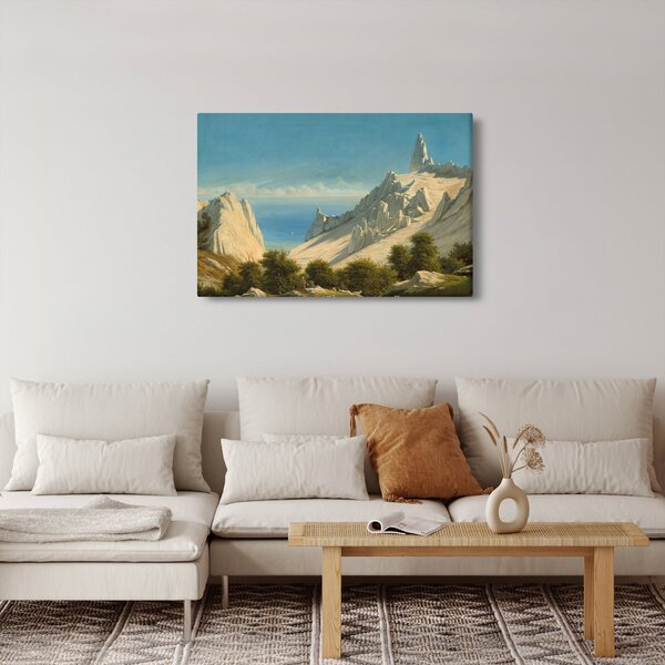 Slika - Georg Emil Libert, View of Sommerspiret, the Cliffs of Møn, reprodukcije (90x60 cm)