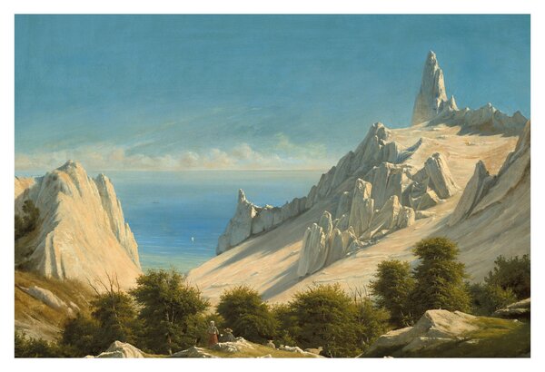 Slika - Georg Emil Libert, View of Sommerspiret, the Cliffs of Møn, reprodukcije (90x60 cm)