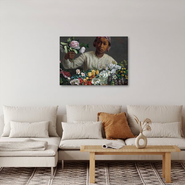 Slika - Frédéric Bazille, Young Woman with Peonies, reprodukcije (70x50 cm)
