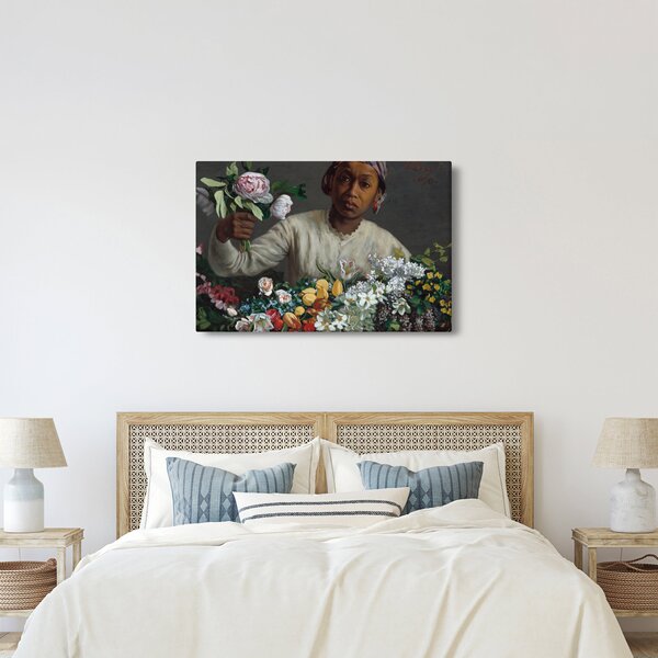 Slika - Frédéric Bazille, Young Woman with Peonies, reprodukcije (90x60 cm)