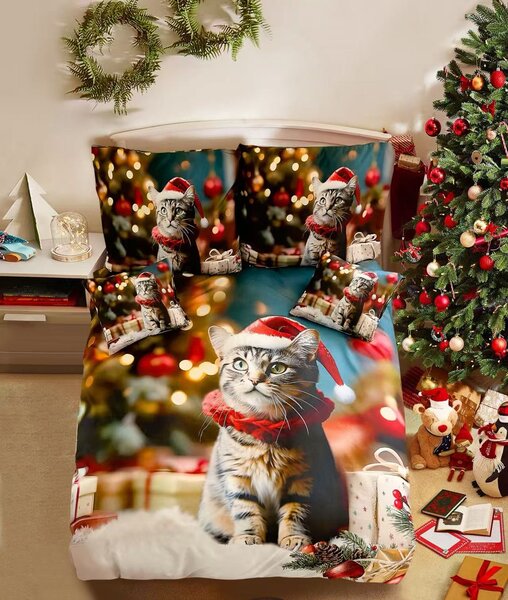 3D Pamučna posteljina HOLLY PAWS šarena + jastučnica 40x50 cm besplatno Dimenzije posteljine: 70 x 90 cm | 140 x 200 cm