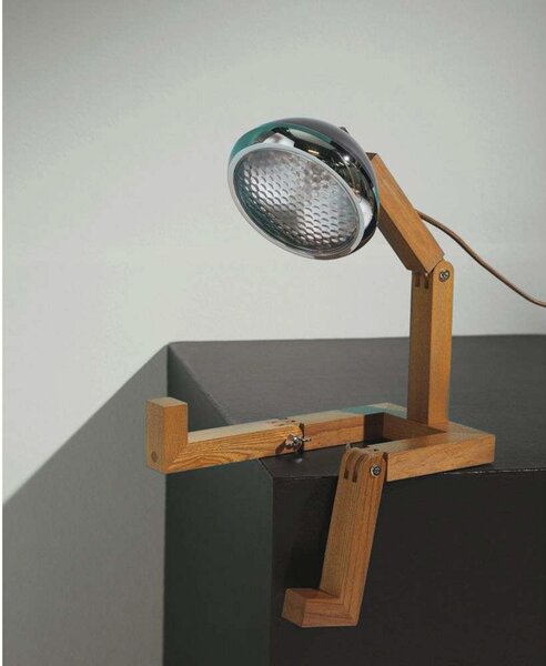 Stolne Lampa MR. WATTSON, Sivo, Dnevna soba, Drvo, Dizajn