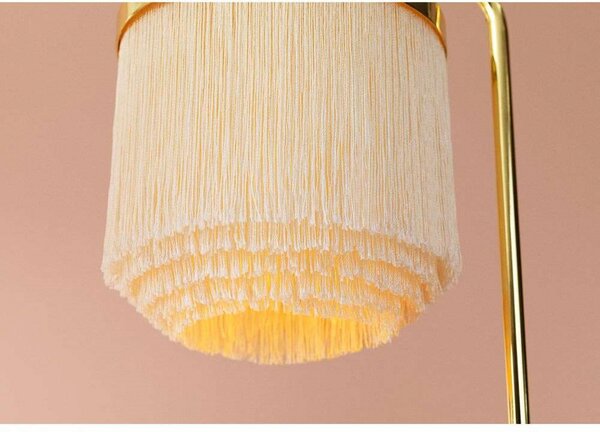 Stolne Lampa Warm Nordic, Fringe, Bež, Dnevna soba, Metal, Vintage