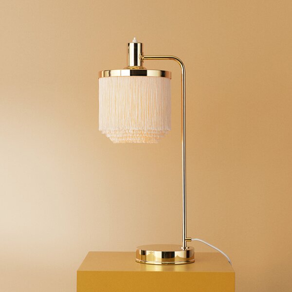 Stolne Lampa Warm Nordic, Fringe, Bež, Dnevna soba, Metal, Vintage