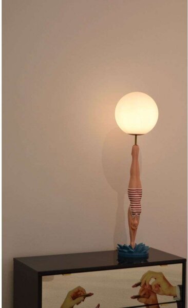 Stolne Lampa SELETTI, Crvena, Dnevna soba, Metal