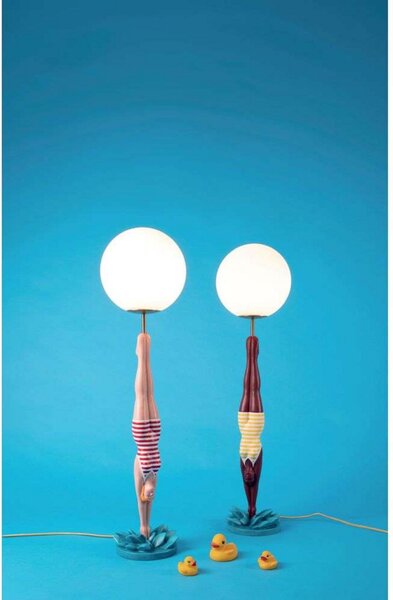 Stolne Lampa SELETTI, Crvena, Dnevna soba, Metal