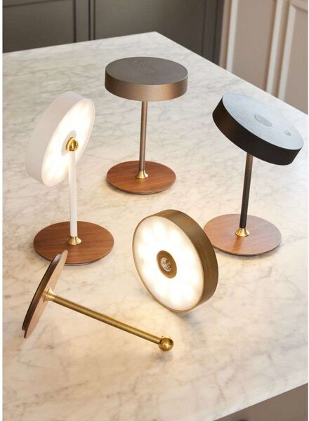 Stolne Lampa Halo Design, prigušiv, Crno, Dnevna soba, Metal