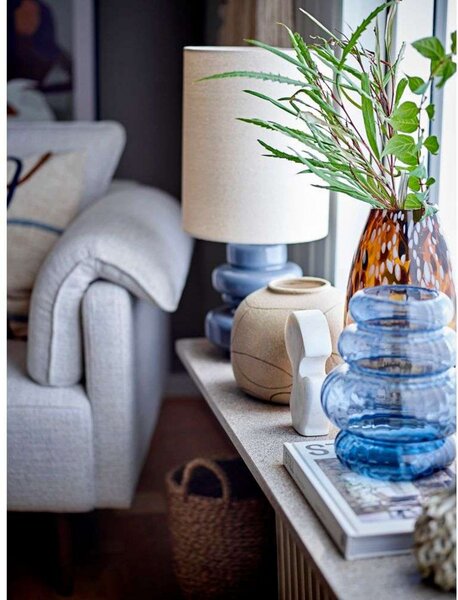 Stolne Lampa Bloomingville, Plava, Dnevna soba, Staklo