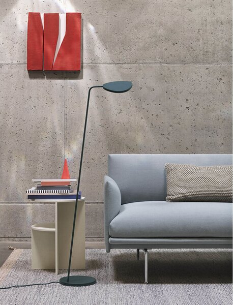 Podne Lampa Muuto, prigušiv, Zelena, Dnevna soba, Aluminij