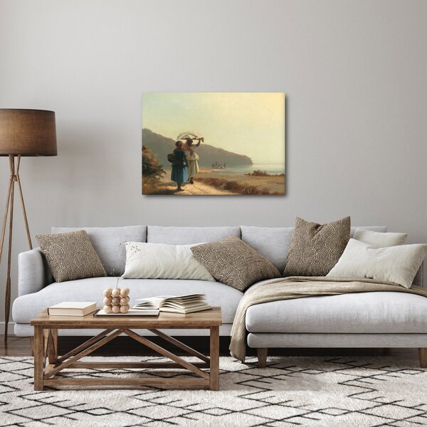 Slika - Camille Pissarro, Two Women Chatting by the Sea, St. Thomas, reprodukcije (70x50 cm)